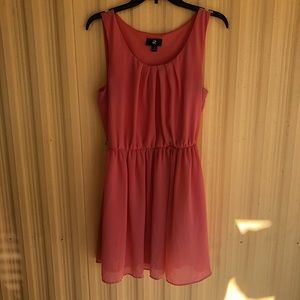 IZ BYER CORAL PINK SUMMER DRESS